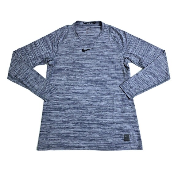 Nike Other - Nike Pro Drifit Mens Medium Performance Long Sleeve Heather Blue Gray Tshirt